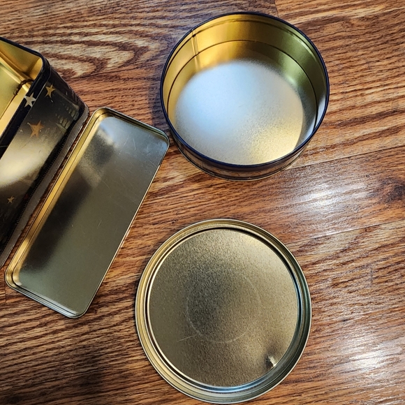 Set of 2 Vintage Department 56 Tins Once Upon a Starry Night - Picture 3 of 15